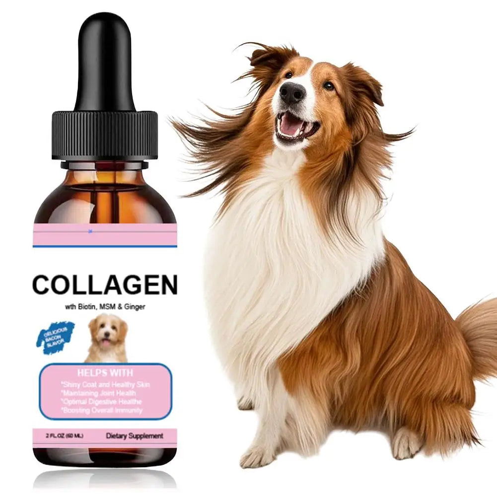 Pet Collagen Drops for Dogs and Cats Healthy Nutritional Supplement Protect Coat Enhance Body Condition Pet Nutritional Solution